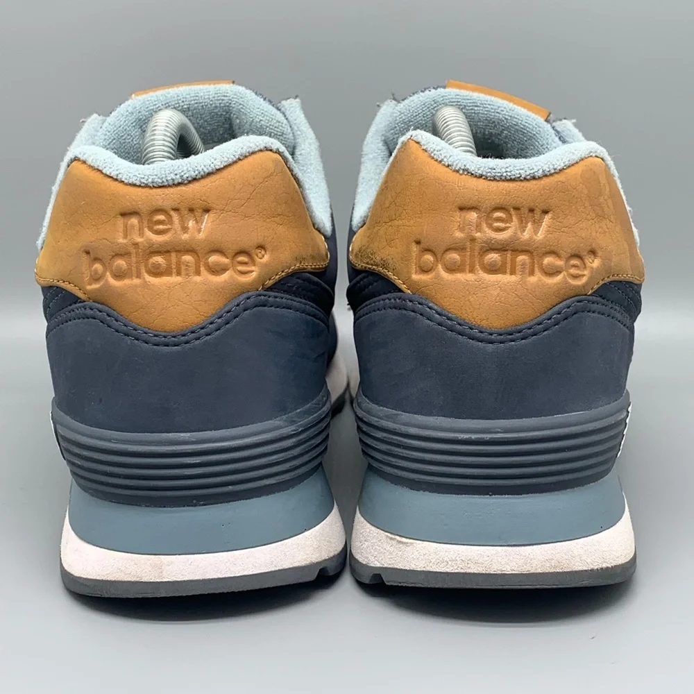 New Balance Navy and Brown Sneakers - Picture 3 of 10